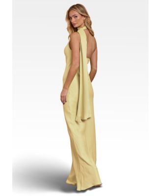 strapless open back dress Bardot Pleated Maxi With Metal Trim Maxi Dress - Lime Green