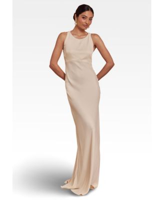 Maids to Measure Women's Coco Satin Dress - Champagne Ivory