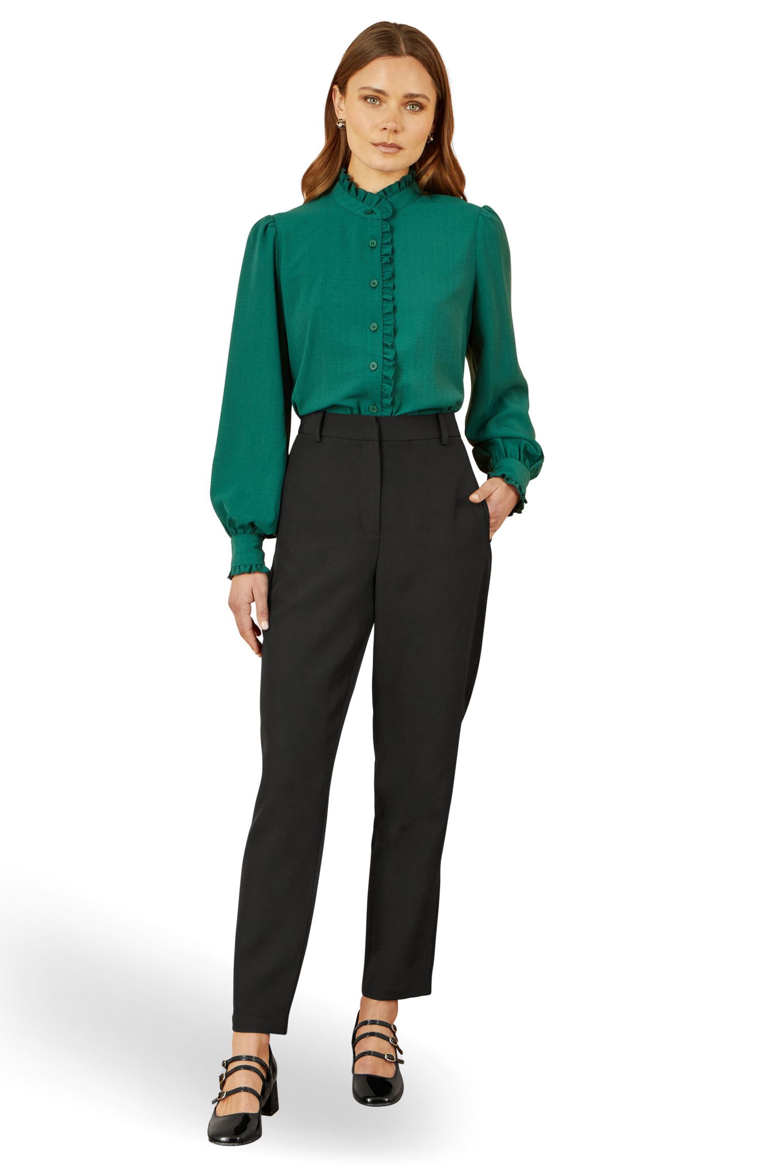 Women's Frill High Neck Shirt