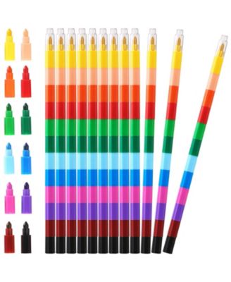 Stacking Crayons Buildable School Office Supplies