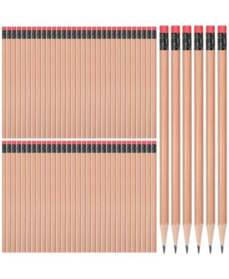 Hb Pencils with Eraser Unsharpened Wooden Hexagonal School Art Office Sketching Pack of 120