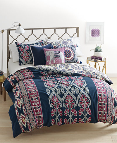 CLOSEOUT! Whim by Martha Stewart Collection Wild Child Reversible 3 Piece Comforter Sets, Cotton/Linen, Only at Macy's