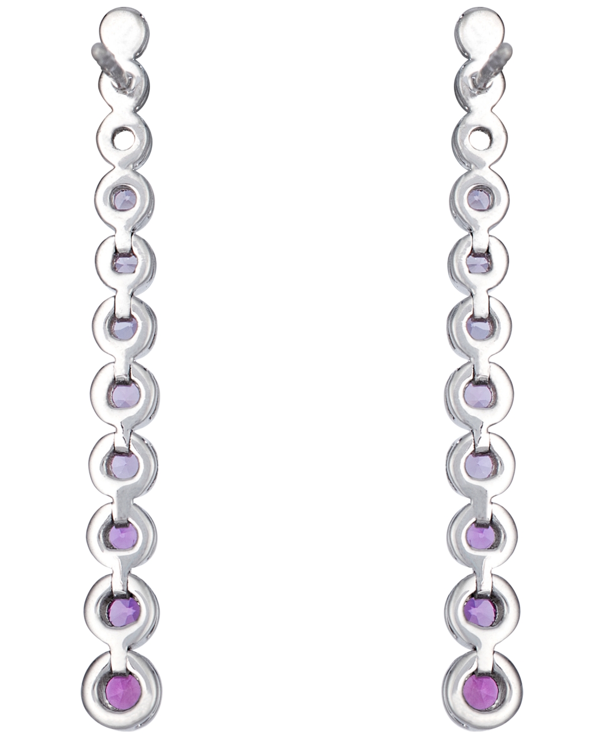 Le Vian Pink Sapphire & White Sapphire (7/8 ct. t.w.) Earrings in 14k Vanilla Gold