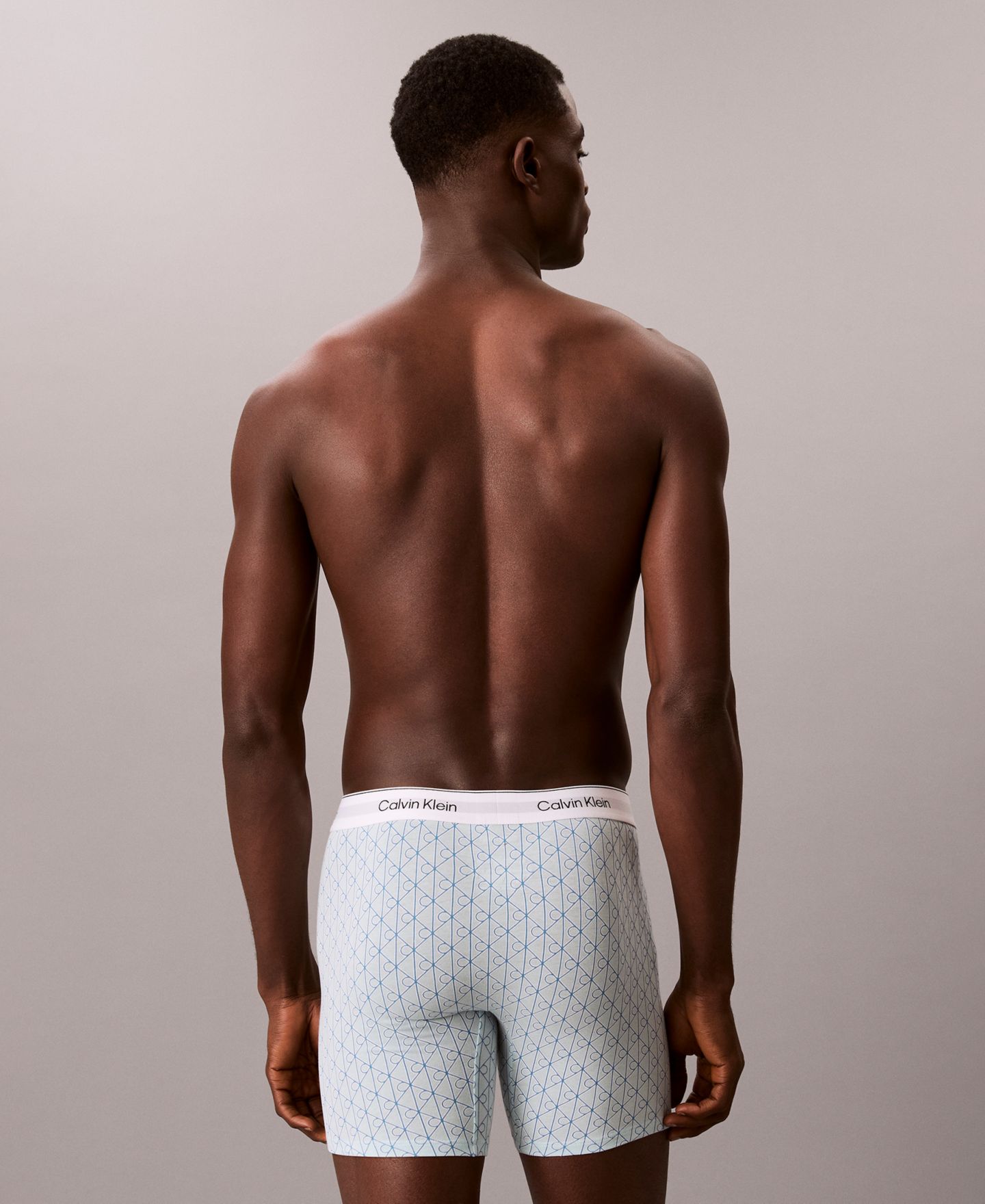 Мужские трусы-боксеры Calvin Klein Icon из эластичного хлопка, набор из 3 шт, цвет: Серый / Туманный — фото 6