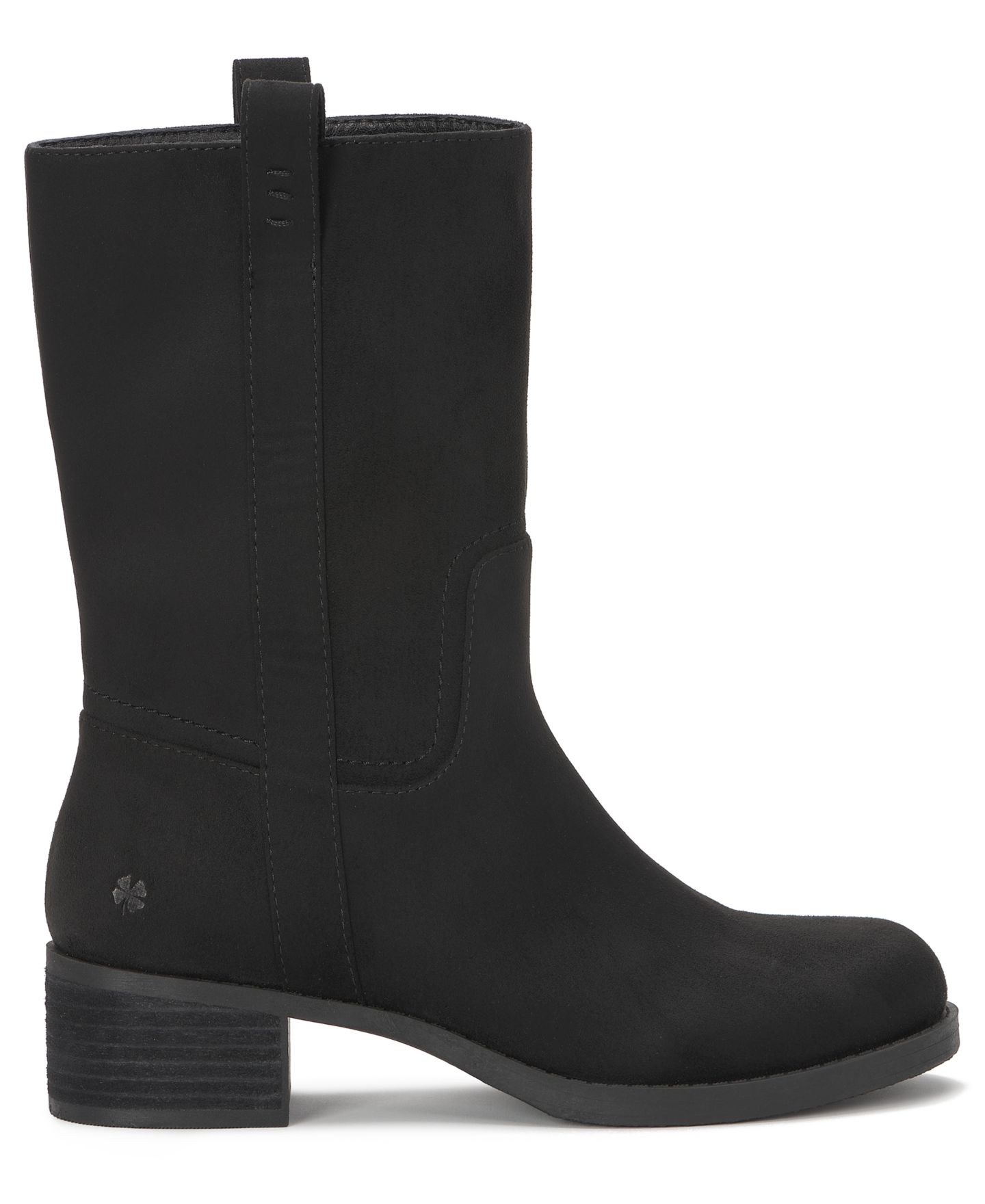 Женские ботинки Lucky Brand Hydee Mid Shaft Riding, цвет: Чёрный кожаный — фото 2