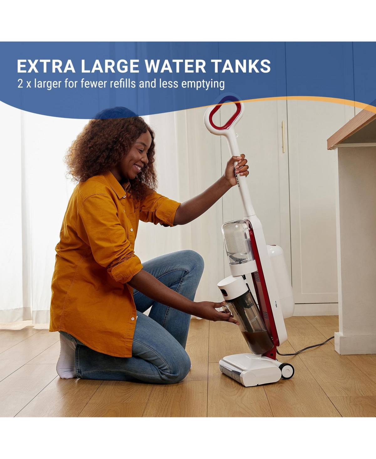 Tineco LiteVak Wash Corded Wet Dry Vacuum Cleaner and Mop for Hard Floors