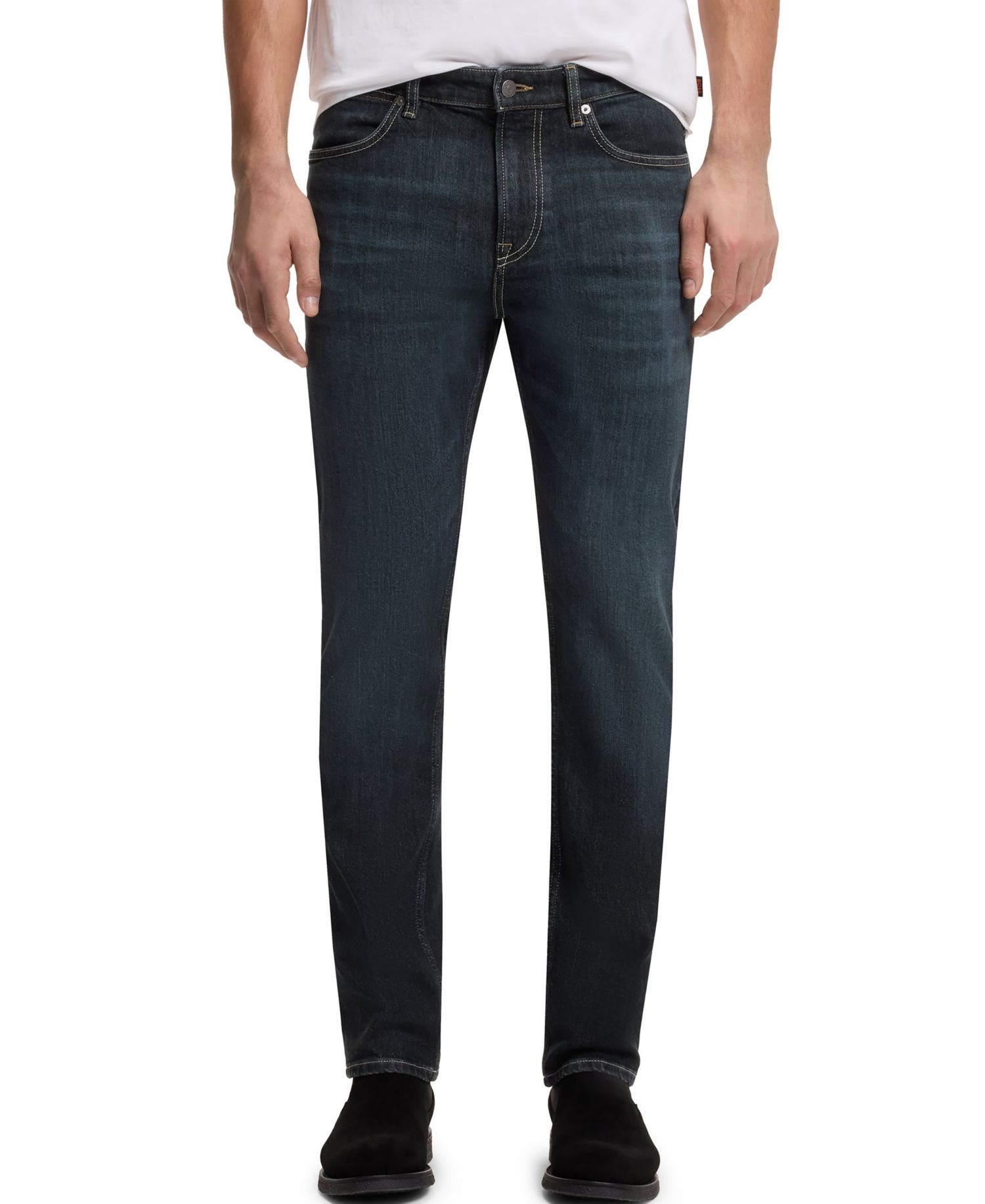Men's Slim-Fit Contrast Stitching Jeans
