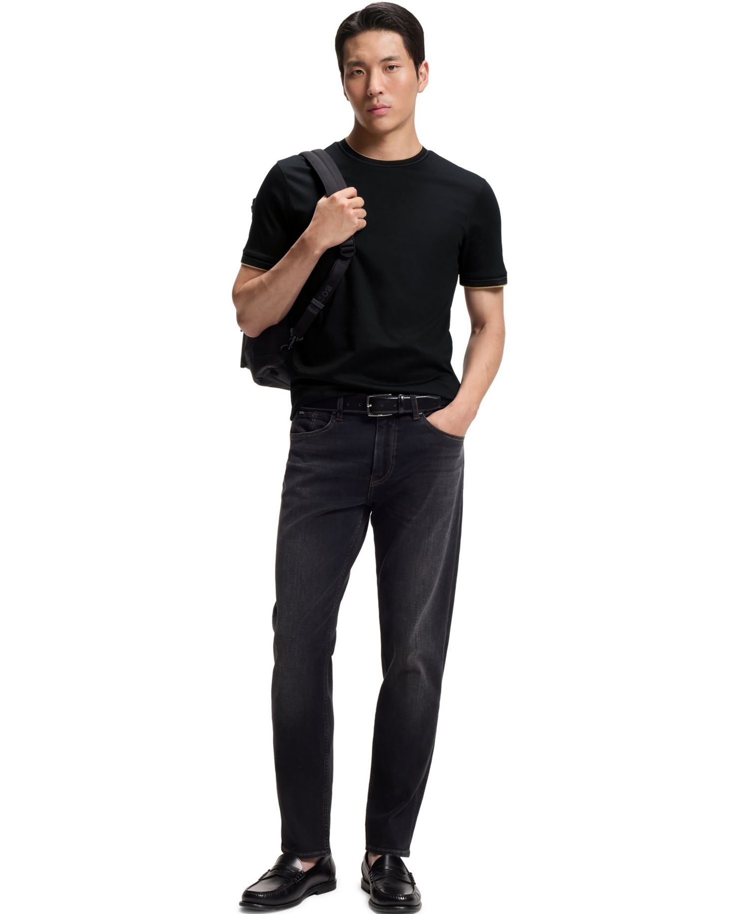 Men's Cotton Slim-Fit Crew Neck T-Shirt