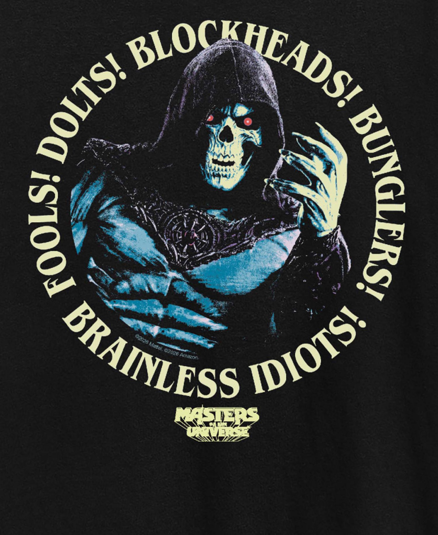 Plus Size Masters of the Universe Brainless Idiots Skeletor Short-Sleeve Graphic T-Shirt