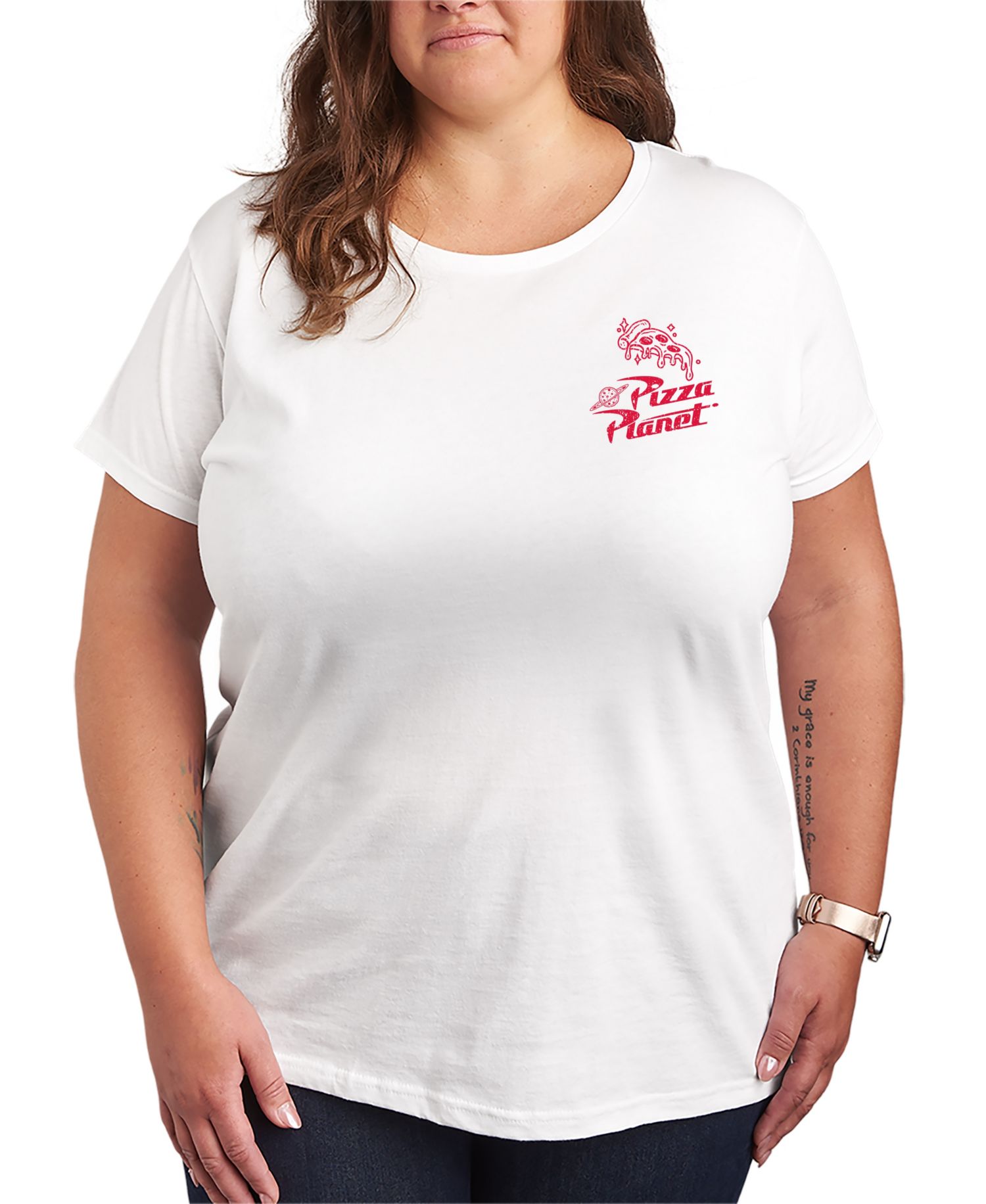 Plus Size Toy Story Pizza Planet Short-Sleeve Graphic T-Shirt