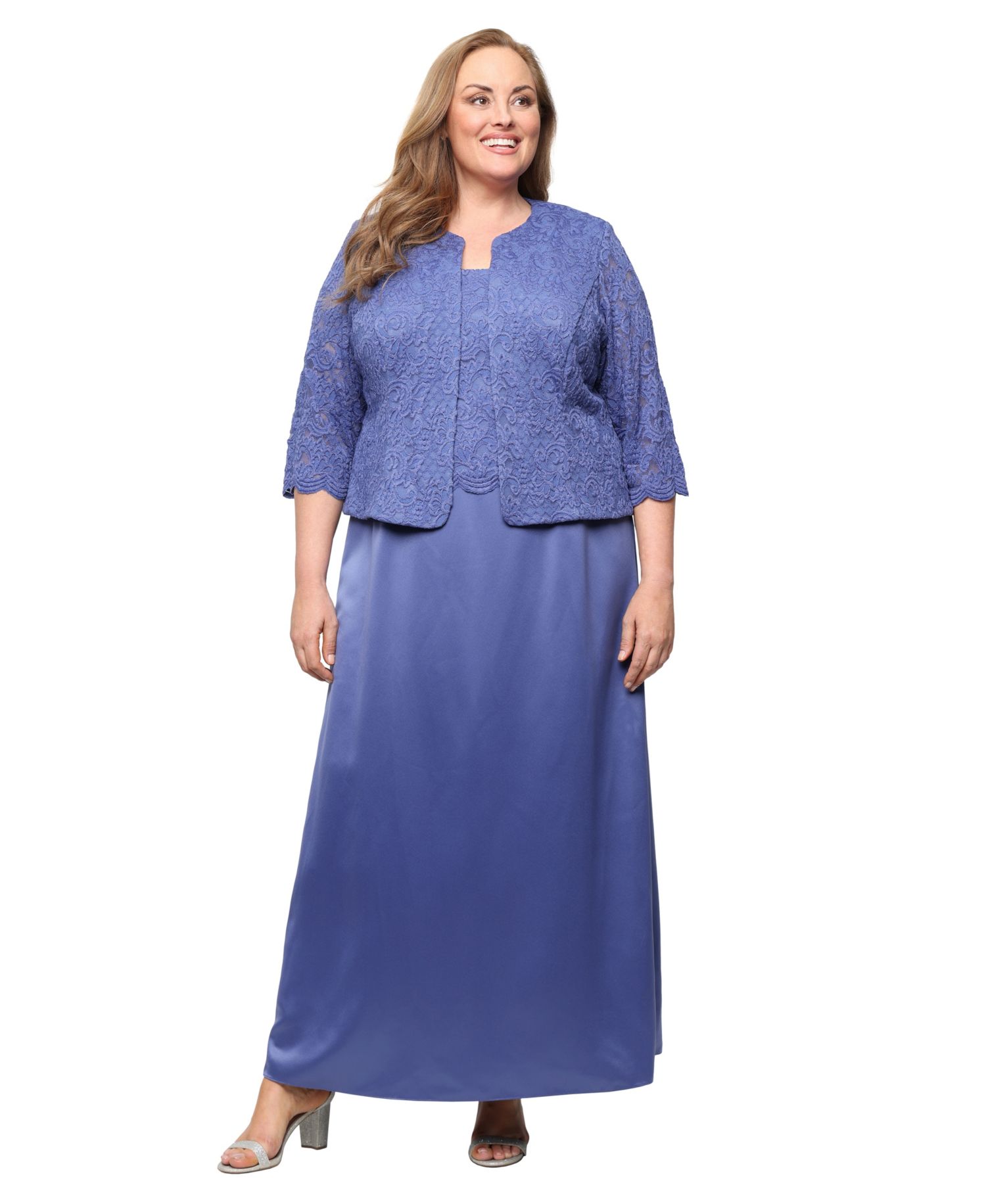 Plus Size Lace Dress & Jacket