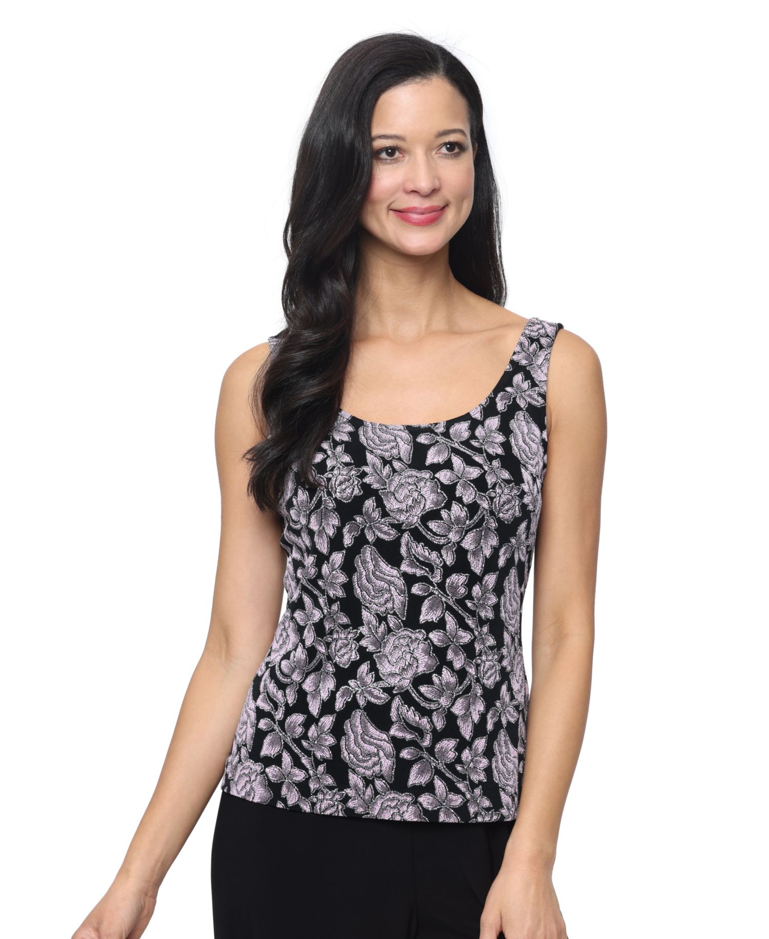Petite 3/4-Length-Sleeve Jacket and Sleeveless Top, 2-Piece Set