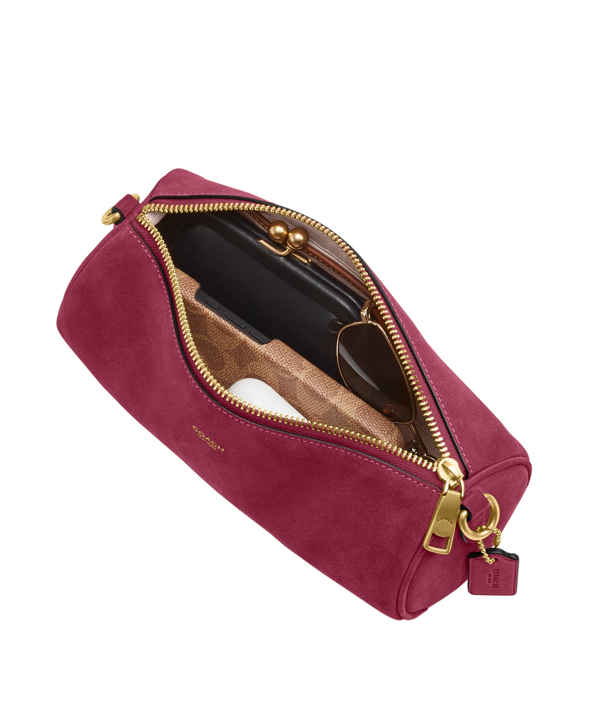 Coach Suede Small Barrel Bag