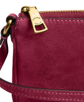 COACH Plaza Mini Suede Shoulder Bag 18 - Macy's