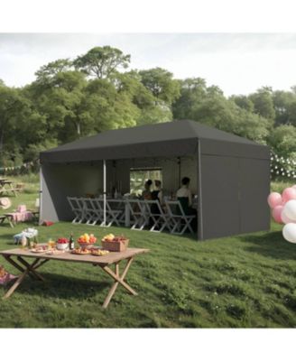 Pop Up Canopy Tent with 4 Sidewalls for Events, Parties, Camping