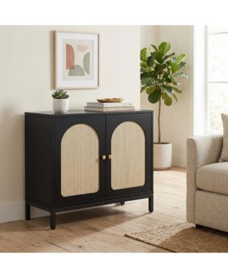 Farmhouse Buffet Cabinet with Internal Shelving and Elevated Base - Durable Waterproof Storage Sideboard for Kitchen and Dining Room