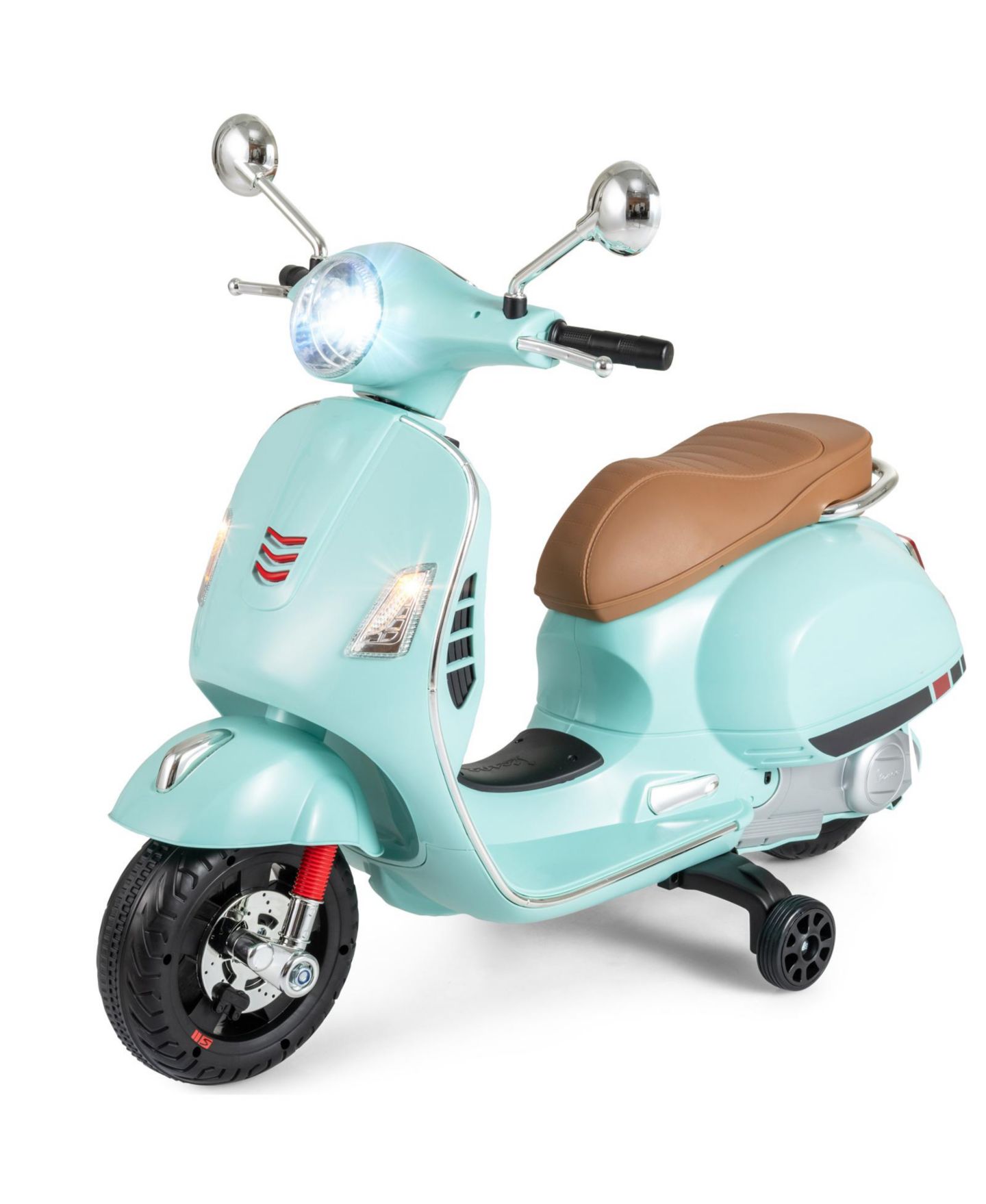 Детская игрушка Slickblue 12V Battery-Operated Kids Motorcycle with Training Wheels and LED Lights, цвет: Зелёный — фото 5