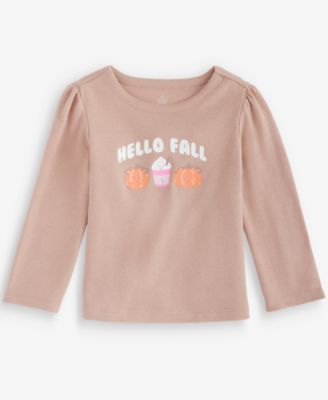 Baby Girls' 3M-24M Mix & Match Long-Sleeve Hello Fall T-Shirt