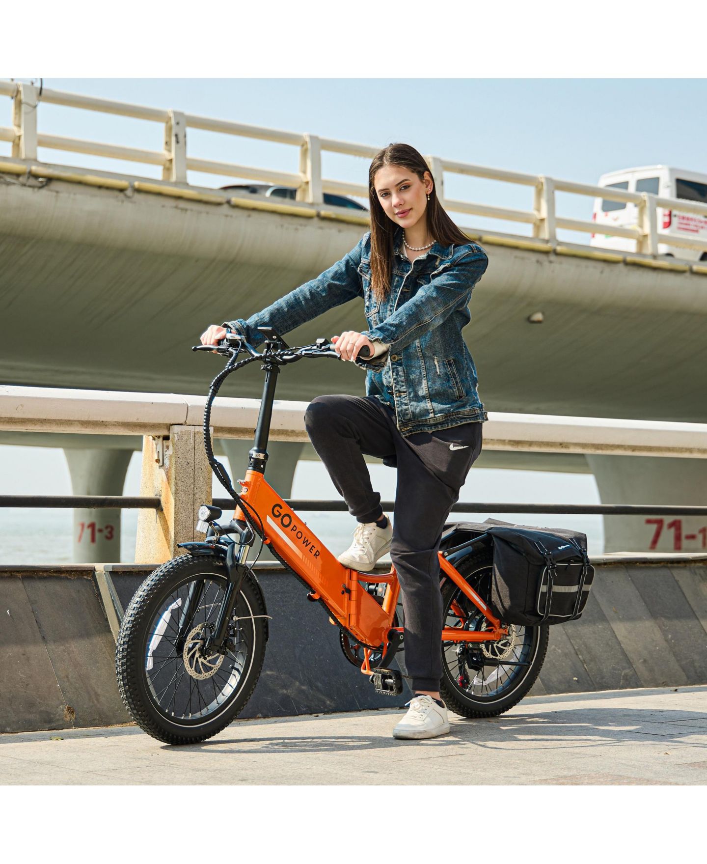 GoPowerBike GoPlus Folding Electric Bike 20" Fat Tire eBike 500W Motor, 20mph Top Speed 45+ Mile Range Removable Battery Class 1 and 2, цвет: Синий — фото 5