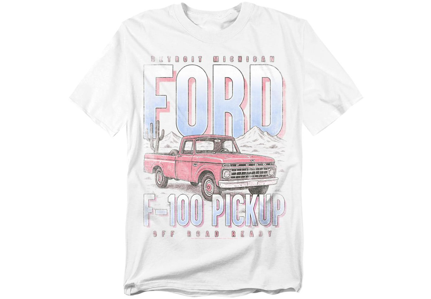 Мужская футболка Mustang Ford Trucks F100 Pickup Retro, цвет: Белый — фото 1