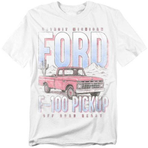 Мужская футболка Mustang Ford Trucks F100 Pickup Retro, цвет: Белый