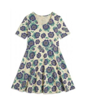 Toddler Girl's Fair Trade Organic Cotton Short Sleeve Twirl Dress