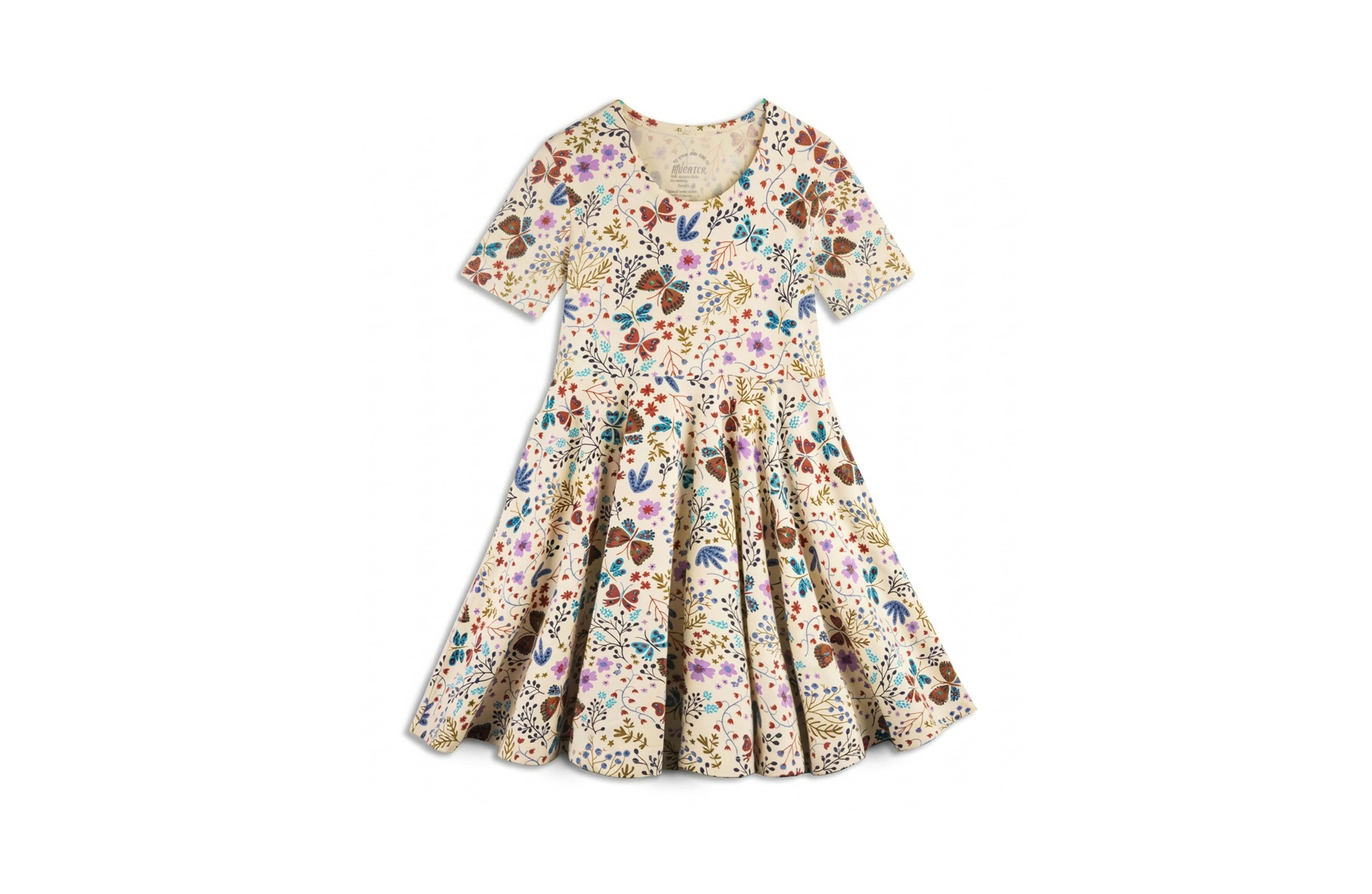 Mightly Girls Fair Trade Organic Cotton Short Sleeve Twirl Dress
