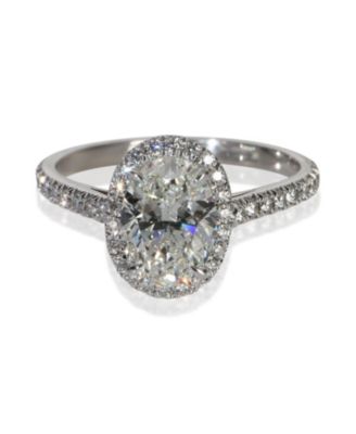 Pre-Owned Tiffany & Co 1.28 ct Oval Diamond Soleste Engagement Ring - Platinum