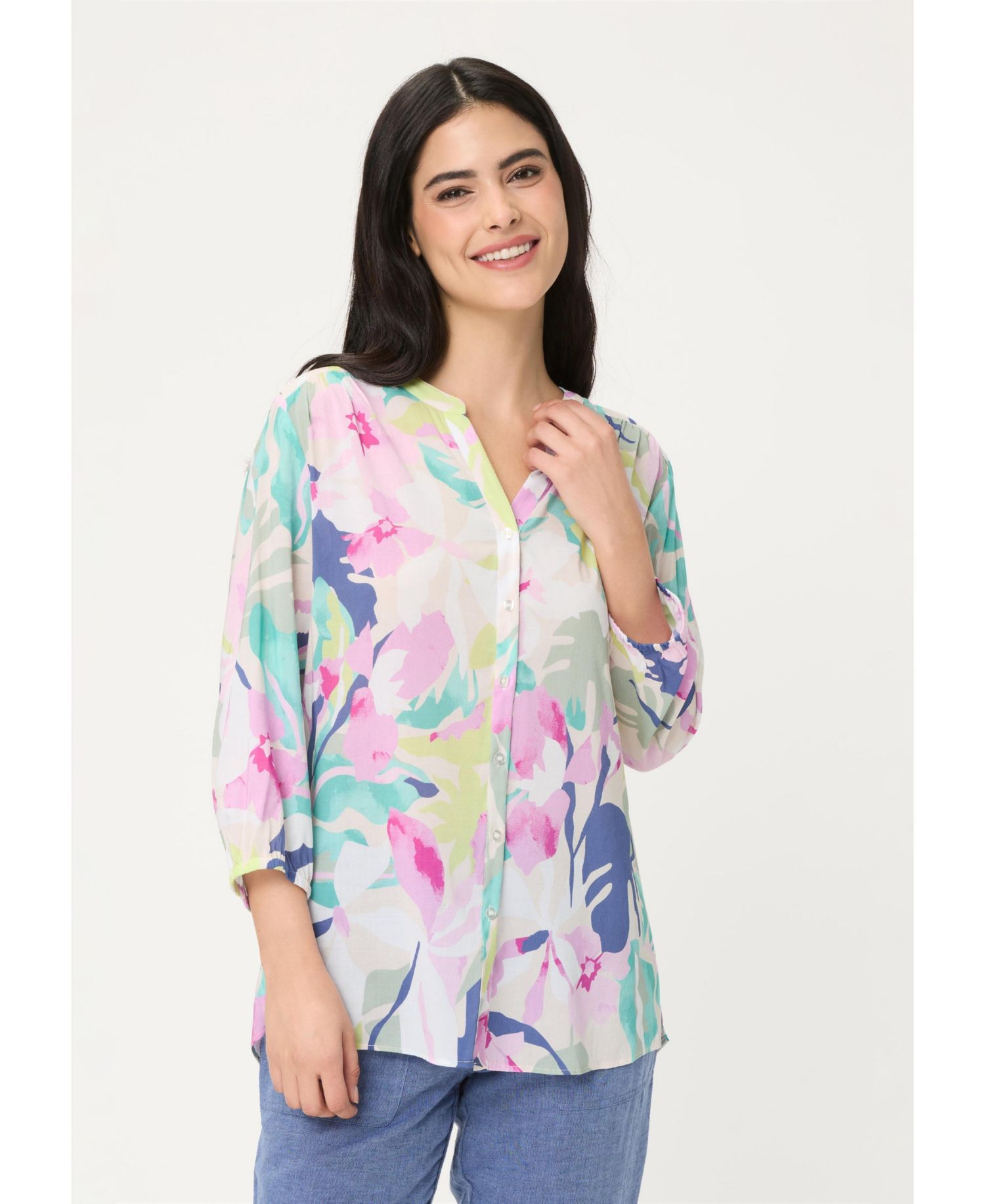 Women's Floral Tunic Shirt