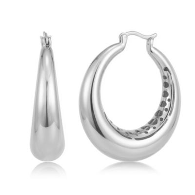 Timeless Puffed Polished Hoop Earrings