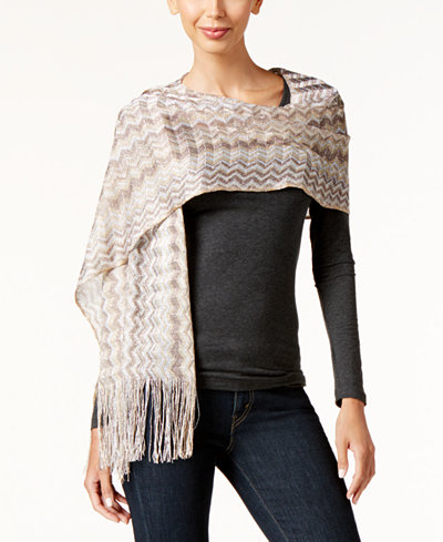 INC International Concepts Zigzag Wrap, Only at Macy's