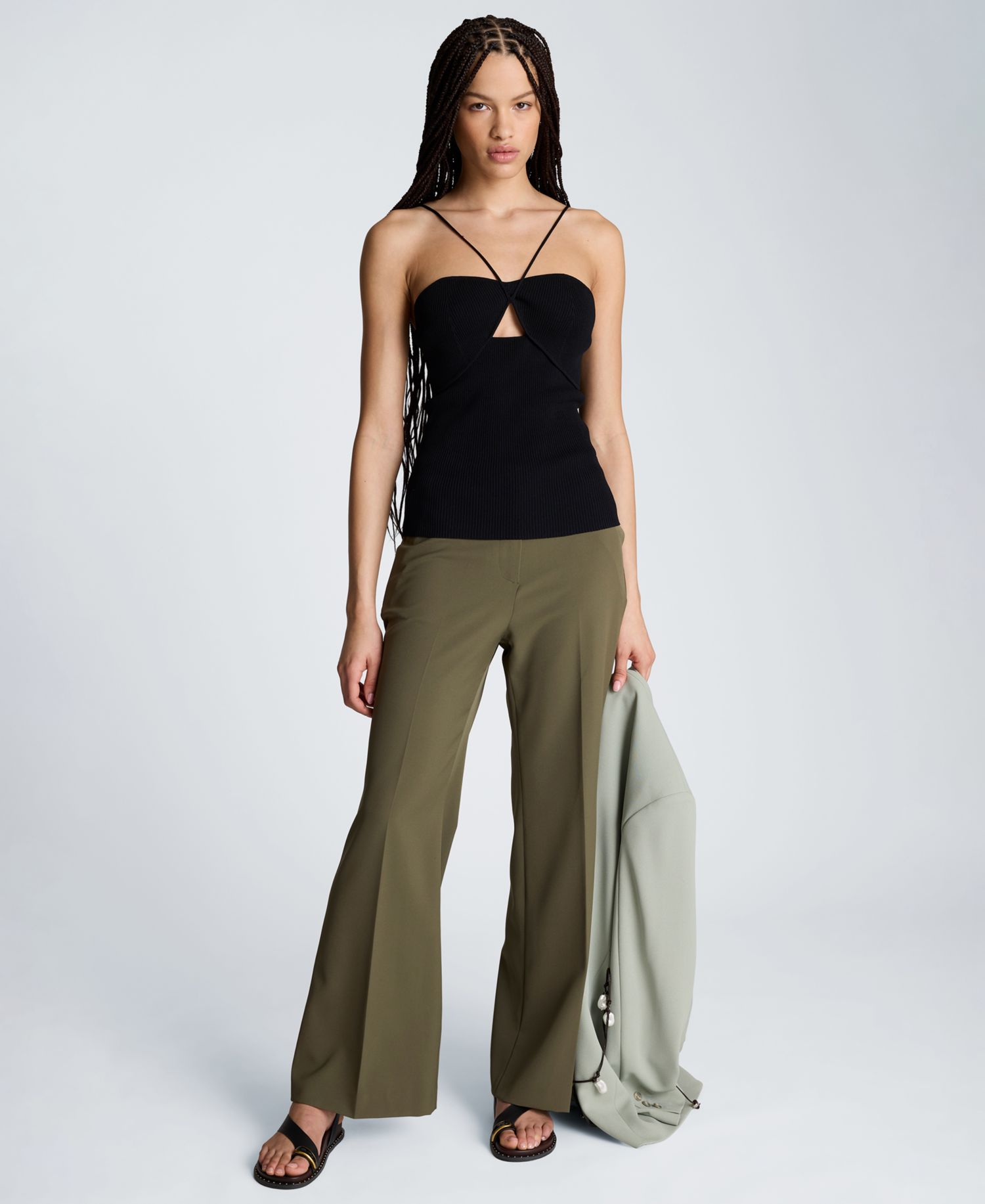 Women's Ribbed Halter Neck Sweater
