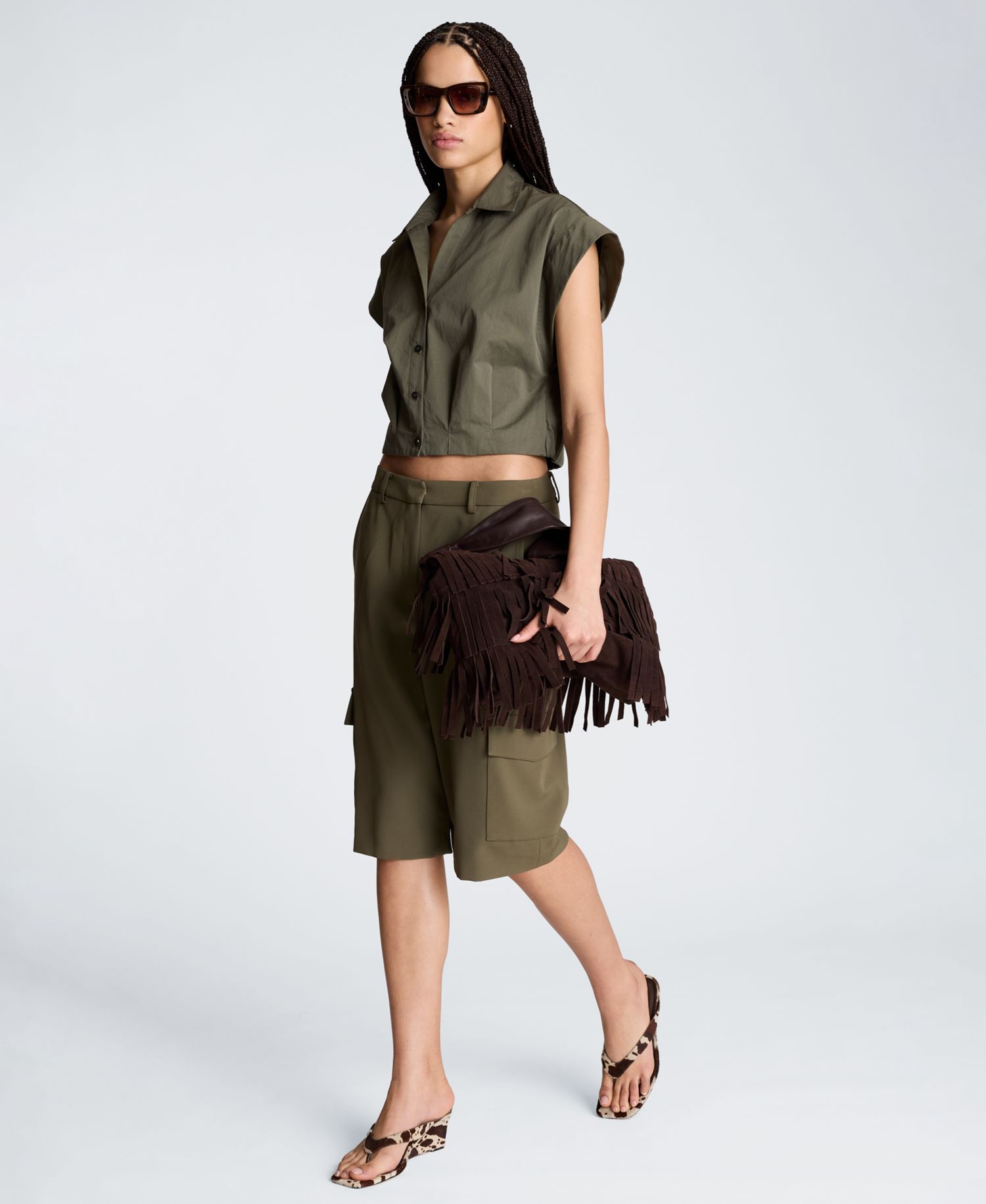 Women's Y-Neck Crop Top