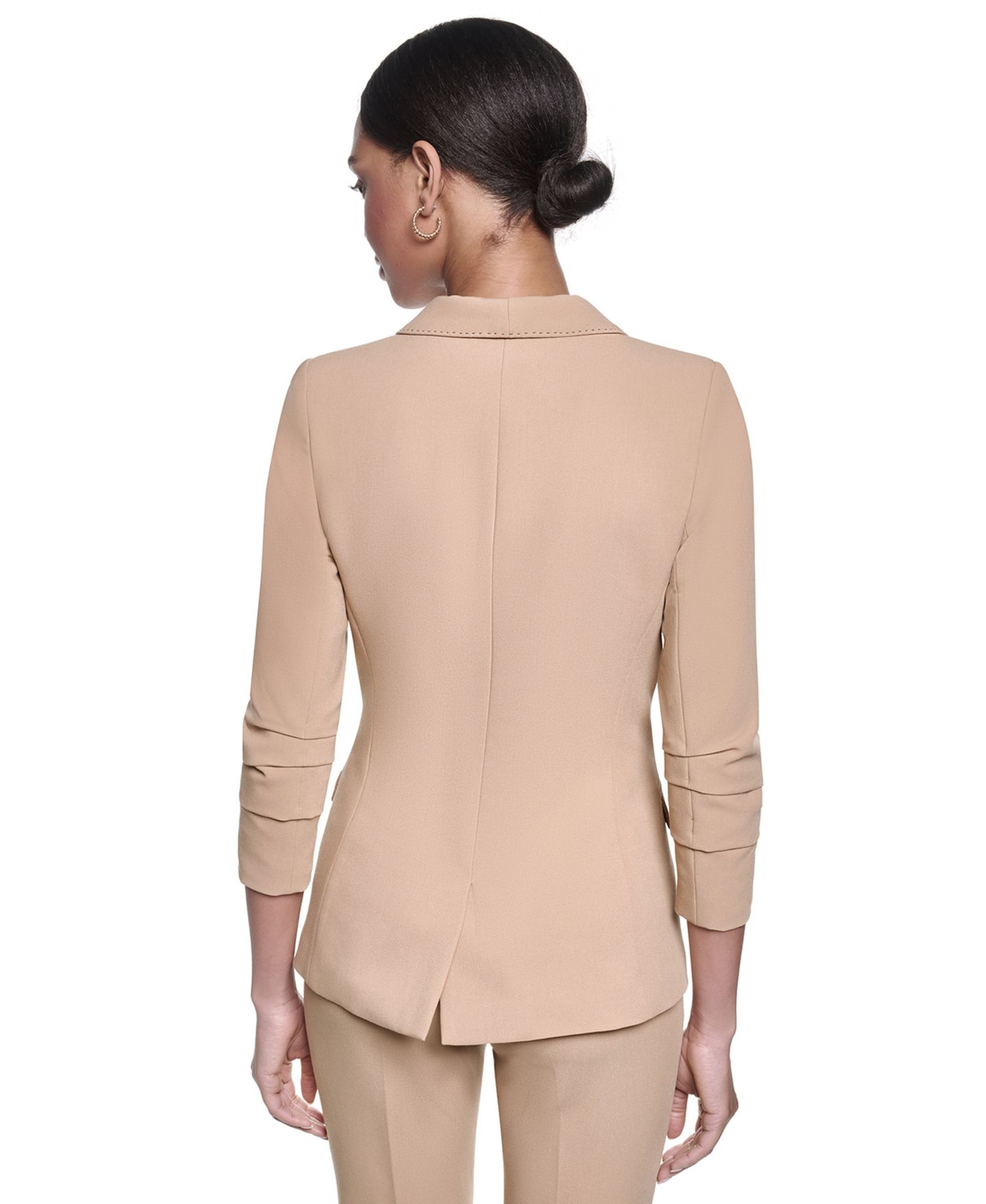 Женский пиджак KARL LAGERFELD PARIS 3/4-Sleeve Shoulder Padded One-Button Blazer, цвет: Полуночный тёмно-синий — фото 4