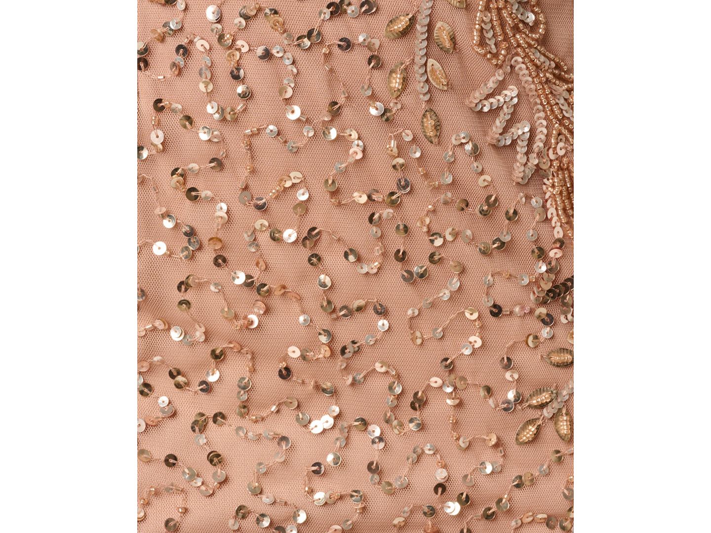 Женское платье Adrianna Papell Embellished V-Neck Flutter-Sleeve Sheath, цвет: Розовый золотой — фото 4