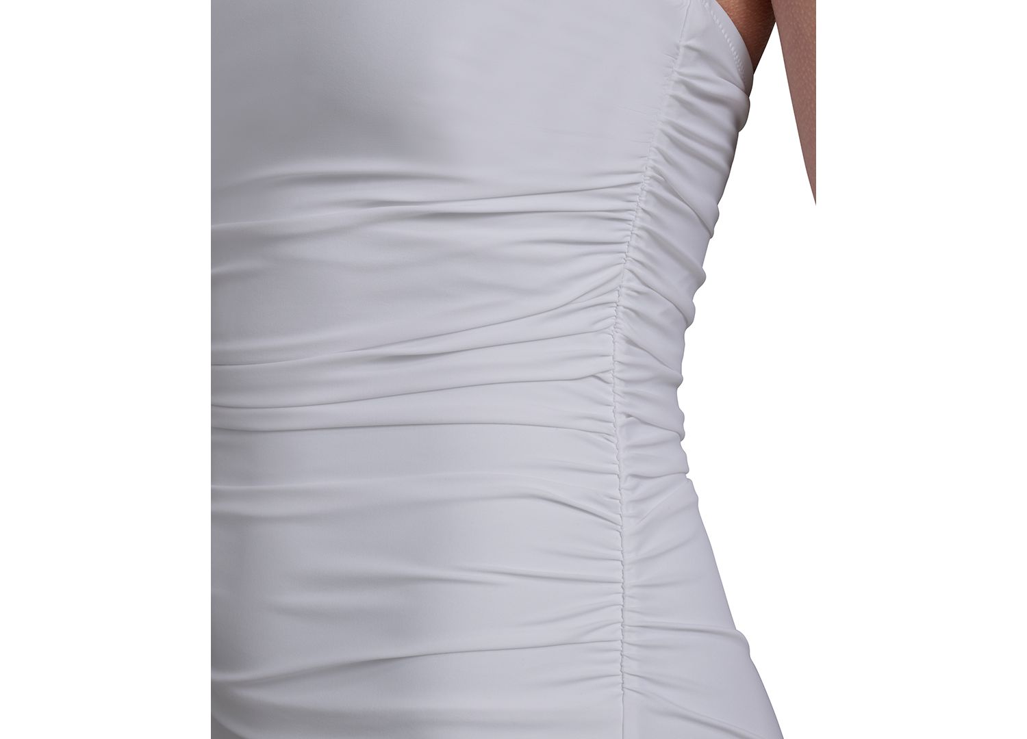 Women's Shirred Bandeau Neck One-Piece Swimsuit