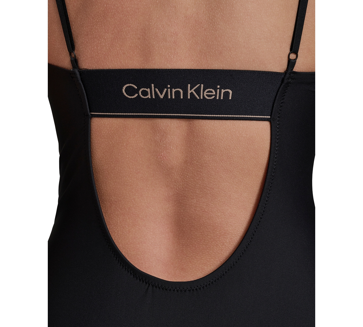 Calvin Klein Women's V-Neck One-Piece Swimsuit