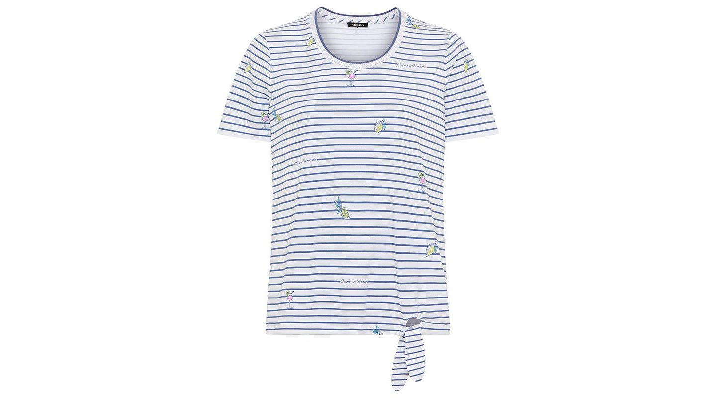 Женская футболка Olsen Stripe and Spritz, цвет: Индиго — фото 2