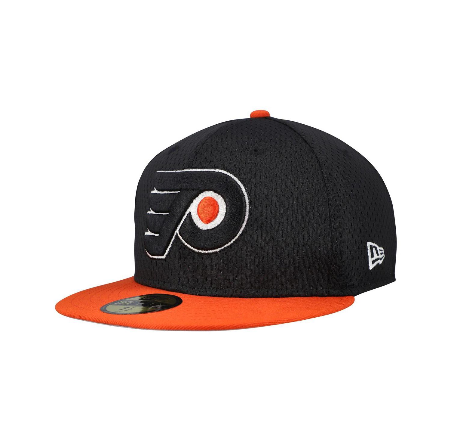 Men's Black/Orange Philadelphia Flyers Mesh Crown Two-Tone 59FIFTY Fitted Hat