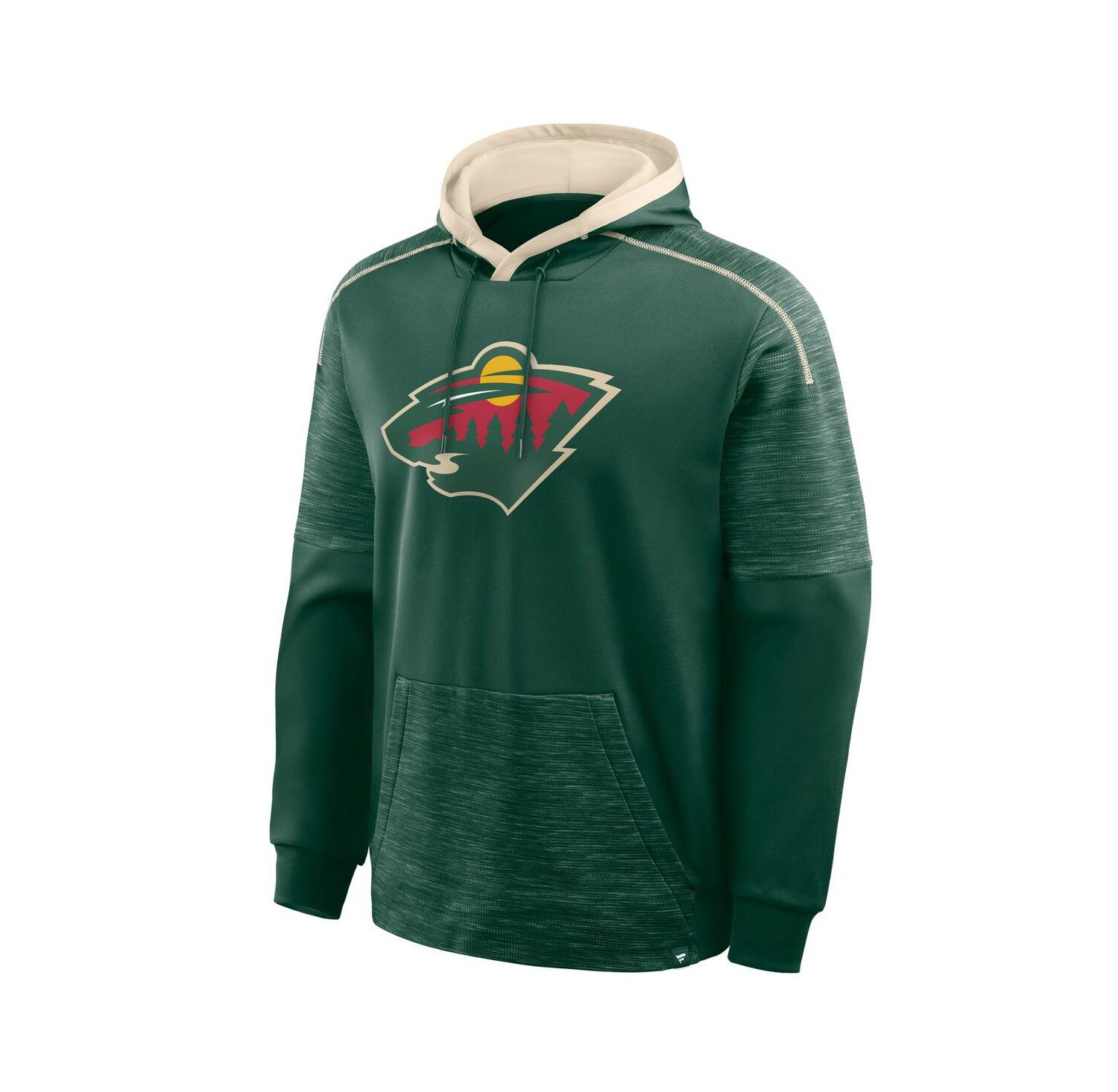 Men's Green Minnesota Wild Goaltender Defender Pullover Hoodie