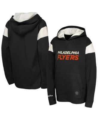 Big Boys and Girls Black Philadelphia Flyers Thermal Lightweight Pullover Hoodie