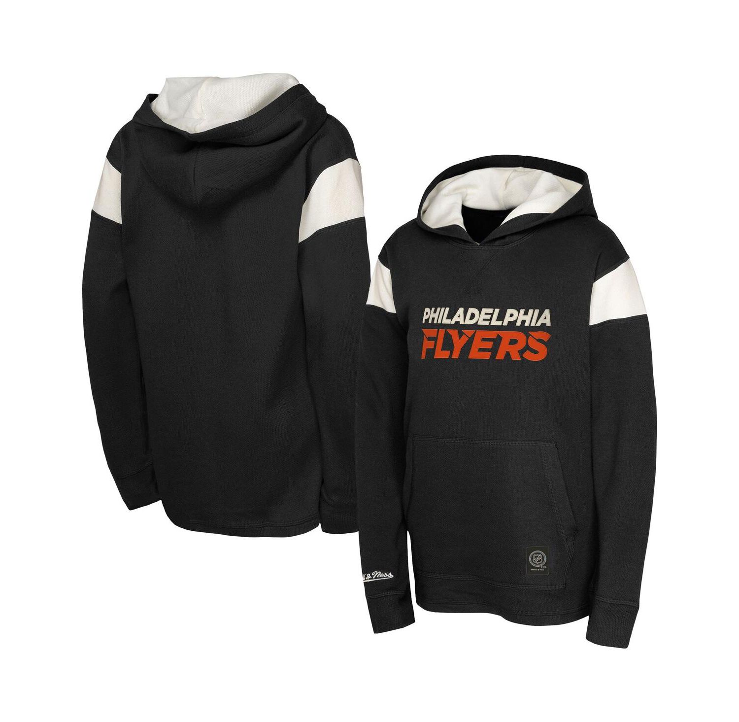 Big Boys and Girls Black Philadelphia Flyers Thermal Lightweight Pullover Hoodie
