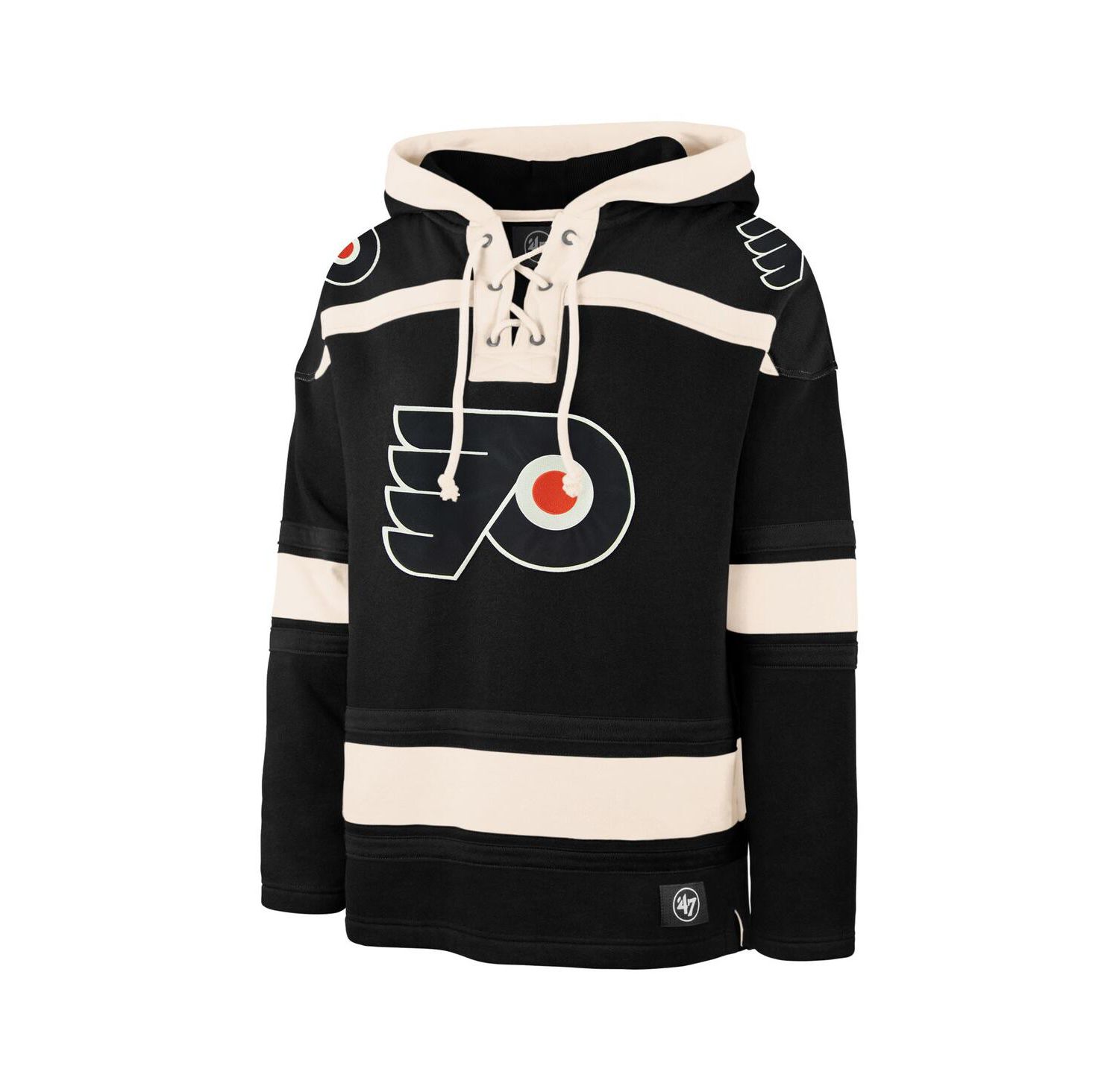 Men's Black Philadelphia Flyers Superior Lacer Hoodie
