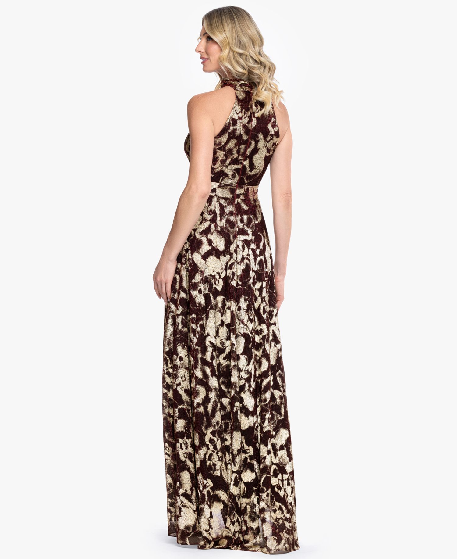 Petite Sleeveless Halter Neck Gown