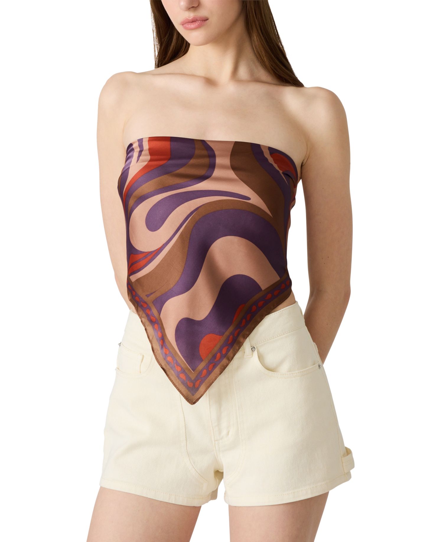 Swirly Girly Printed Square Scarf