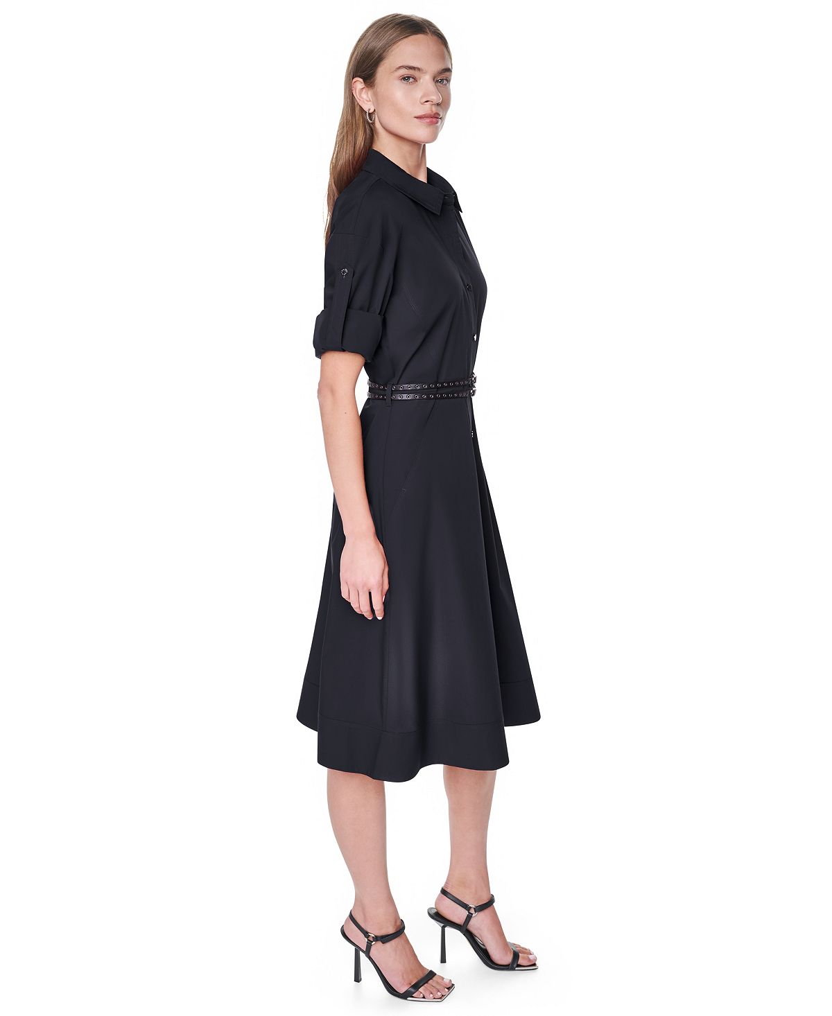DKNY Petite Roll-Tab Button-Down Dress view 4 — MAYCSS fashion products