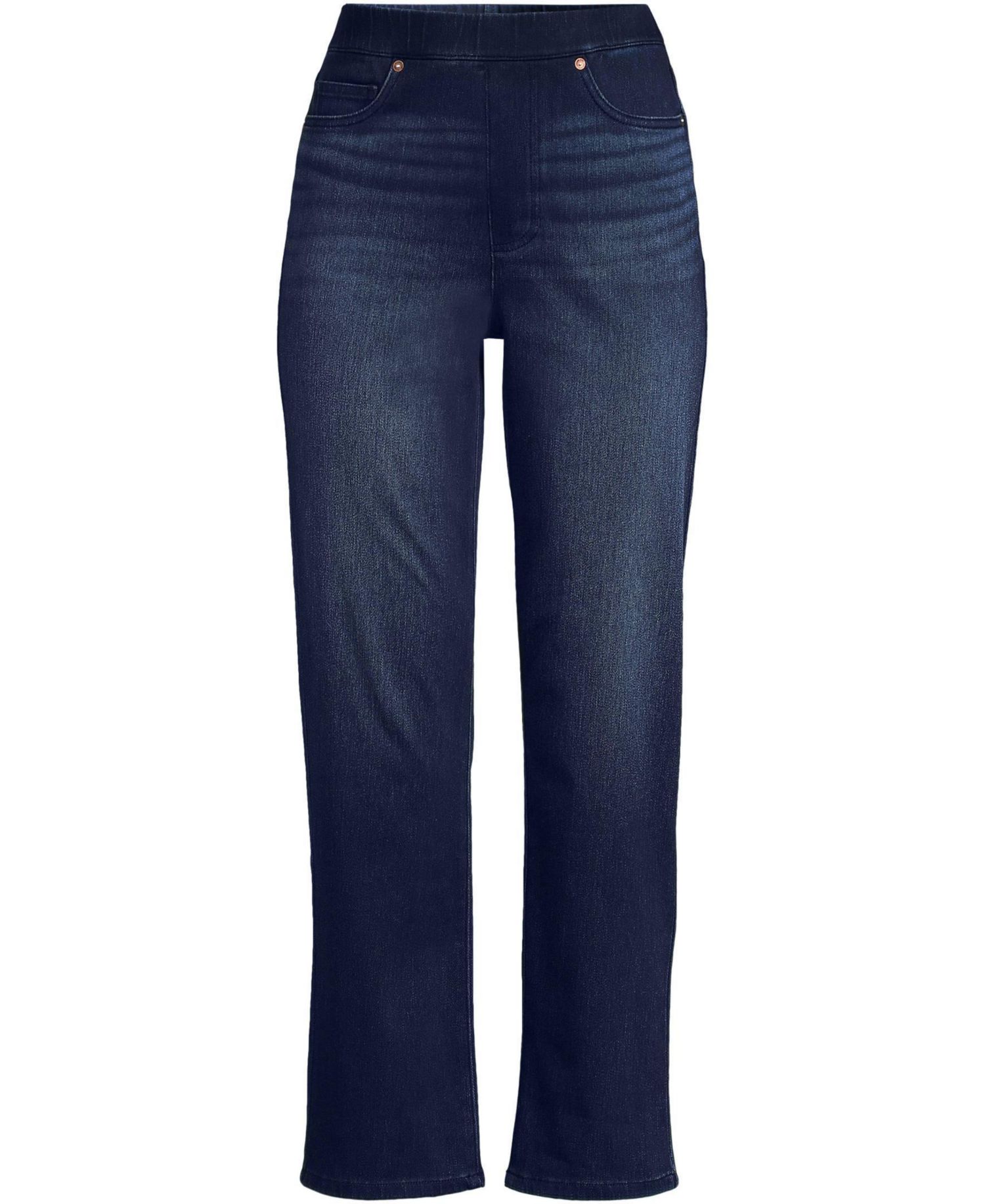 Plus Size Starfish High Rise Knit Denim Straight Crop Jeans