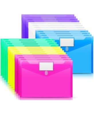 Poly Envelope File Folder Document Storage Label Pocket