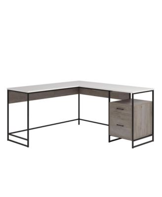 Tremont Row L Desk, Mystic Oak finish