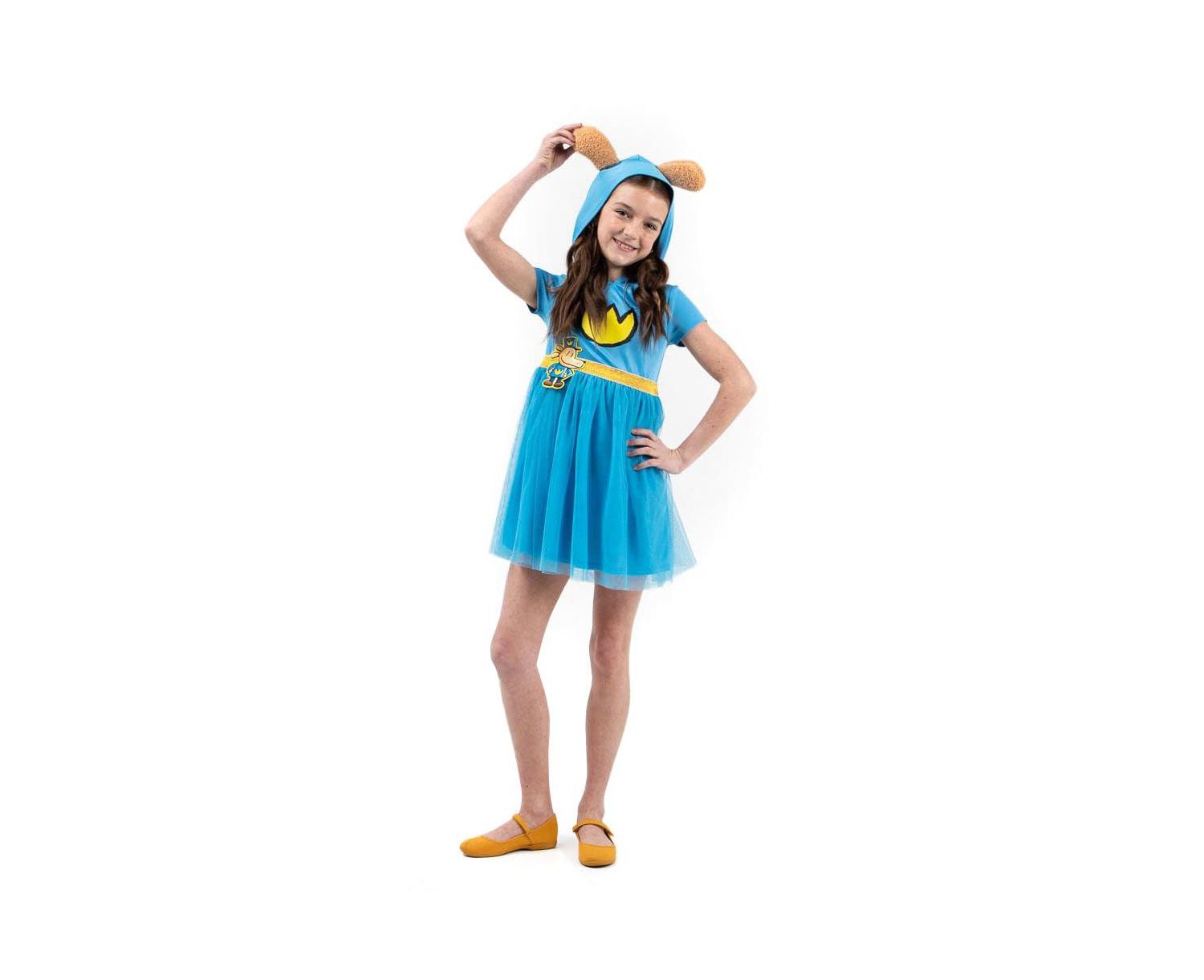 Youth Girl Cosplay Dress With Tulle Skirt And 3D Dog Ears Large (10/12)